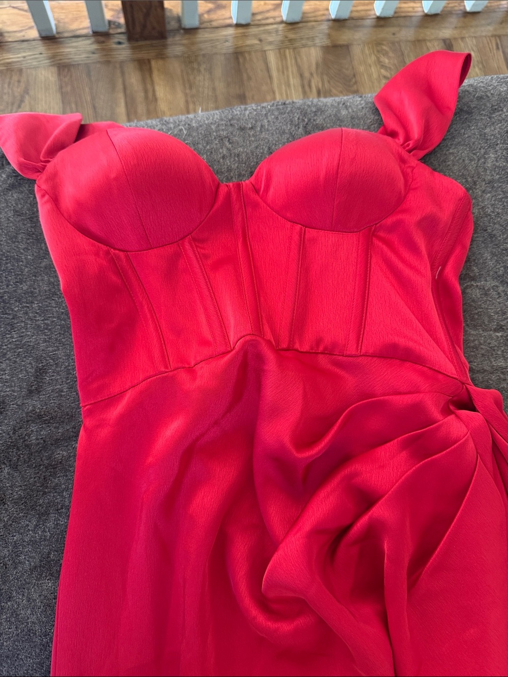 Red Corset Maxi Dress | Elegant Formal Gown | Size XS